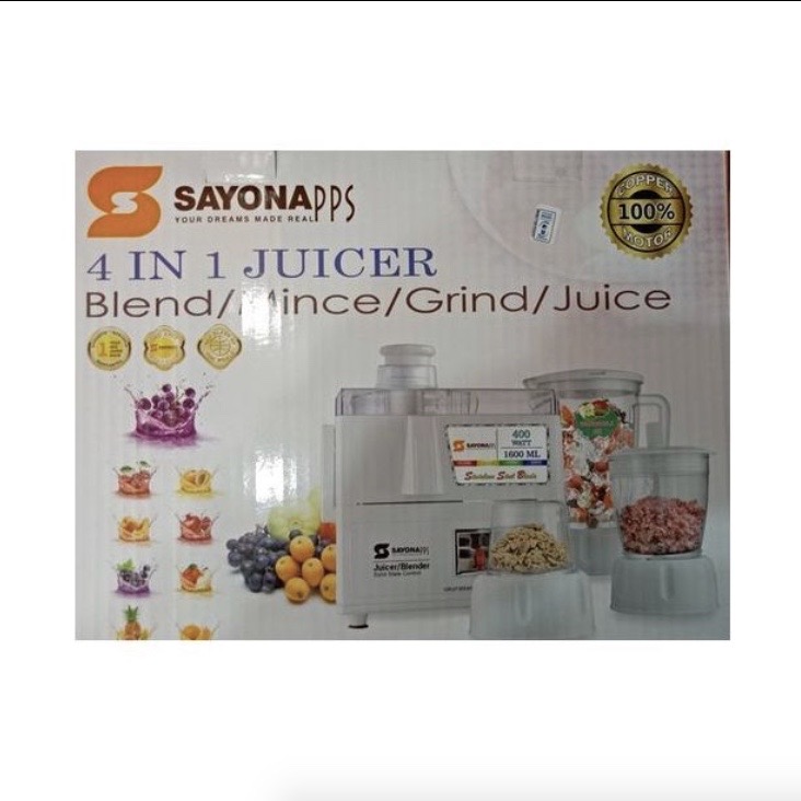 Sayona 4 in 1 Blender/Juicer