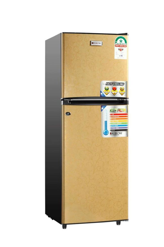 Rebune fridge 328 liters- RE-2020-4 Golden