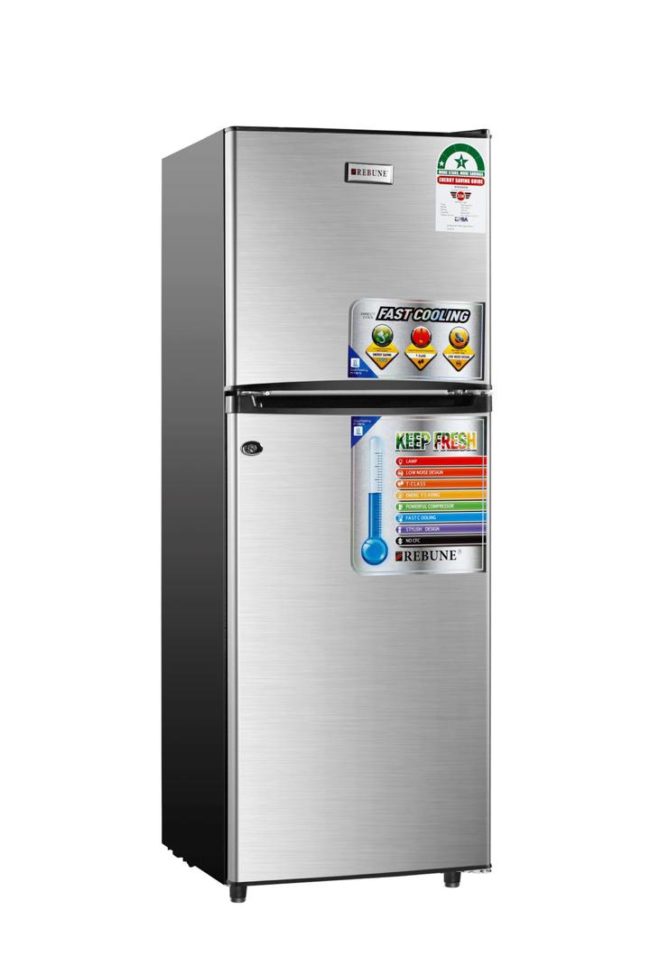 Rebune fridge 328 liters- RE-2020-4 Silver